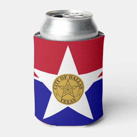 Rafraîchisseur Pour Canette Drapeau de Dallas, Texas Can Cooler (Can devant)