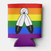 Rafraîchisseur Pour Canette Drapeau de fierté bispirituel de SlipperyJoe's sym (Devant)