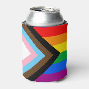 Rafraîchisseur Pour Canette Drapeau de fierté de progrès LGBTQ+