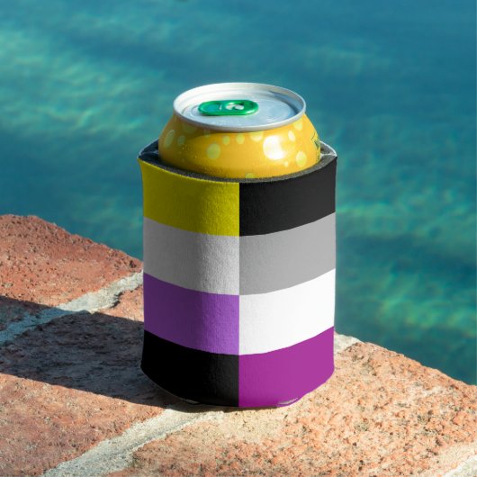 Rafraîchisseur Pour Canette Drapeau de fierté dual asexeul non binaire (Piscine in situ)