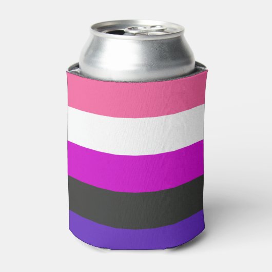 Rafraîchisseur Pour Canette Drapeau de fierté genderfluid (Can devant)
