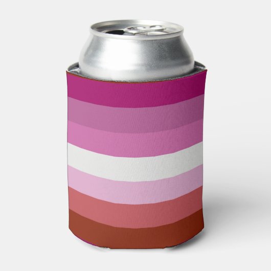 Rafraîchisseur Pour Canette Drapeau de fierté lesbienne (Can devant)