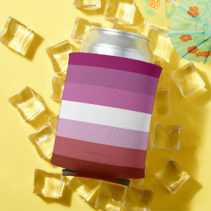 Rafraîchisseur Pour Canette Drapeau de fierté lesbienne de SlipperyJoe's fémin
