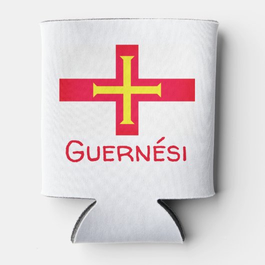 Rafraîchisseur Pour Canette Drapeau de Guernési (Devant)