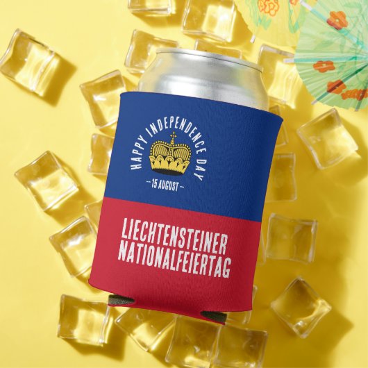 Rafraîchisseur Pour Canette Drapeau de la fête nationale du Liechtenstein (Été in situ)