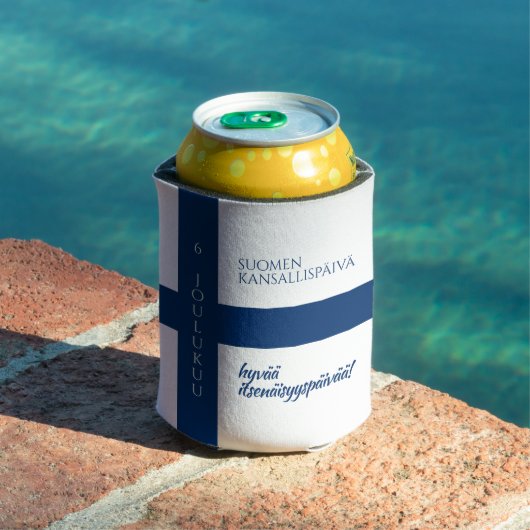Rafraîchisseur Pour Canette Drapeau de la fête nationale finlandaise (Piscine in situ)