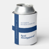 Rafraîchisseur Pour Canette Drapeau de la fête nationale finlandaise (Can devant)