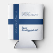 Rafraîchisseur Pour Canette Drapeau de la fête nationale finlandaise (Devant)