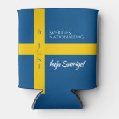 Rafraîchisseur Pour Canette Drapeau de la fête nationale suédoise Sveriges (Devant)