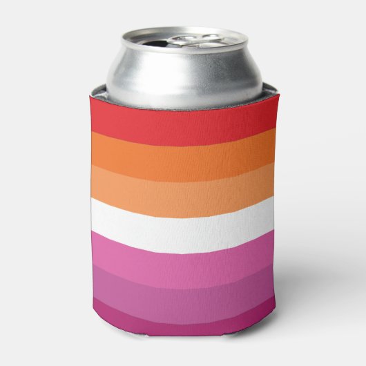 Rafraîchisseur Pour Canette Drapeau de la fierté lesbienne (Can devant)