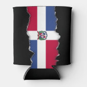 Rafraîchisseur Pour Canette Drapeau de la République Dominicaine (Devant)