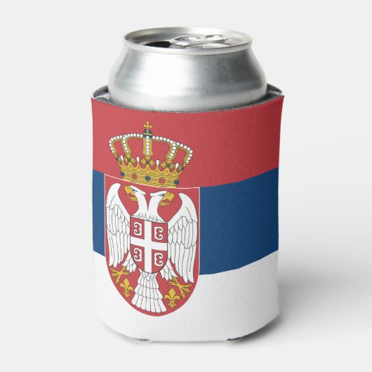 Rafraîchisseur Pour Canette Drapeau de la Serbie (Can devant)