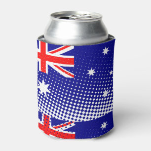 Rafraîchisseur Pour Canette Drapeau De L'Australie Avec Effet Halftone
