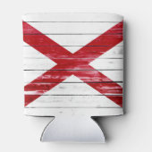 Rafraîchisseur Pour Canette Drapeau de l'État de l'Alabama peint sur le bois (Dos)