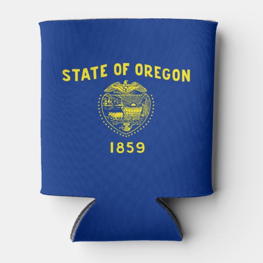 Rafraîchisseur Pour Canette Drapeau de l'État de l'Oregon (Devant)
