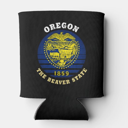 RAFRAÎCHISSEUR  POUR CANETTE DRAPEAU DE L'ÉTAT DU BEAVER D'OREGON (Dos)