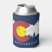 Rafraîchisseur Pour Canette Drapeau de l'État du Colorado Monogrammé (Can devant)