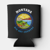 RAFRAÎCHISSEUR  POUR CANETTE DRAPEAU DE L'ÉTAT DU GRAND CIEL DE MONTANA (Dos)