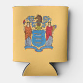 Rafraîchisseur Pour Canette Drapeau de l'État du New Jersey (Devant)