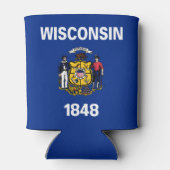 Rafraîchisseur Pour Canette Drapeau de l'État du Wisconsin (Dos)