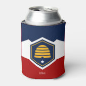 Rafraîchisseur Pour Canette Drapeau de l'Utah (Drapeau de ruche) (Can devant)