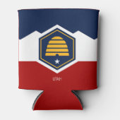 Rafraîchisseur Pour Canette Drapeau de l'Utah (Drapeau de ruche) (Devant)