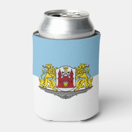 Rafraîchisseur Pour Canette Drapeau de Riga, Lettonie peut refroidir (Can devant)