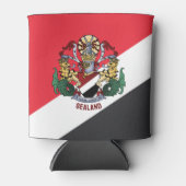 Rafraîchisseur Pour Canette Drapeau de Sealand, avec armoiries superposées (Devant)