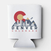 Rafraîchisseur Pour Canette Drapeau Denver Colorado Camping Randonnées Souveni (Dos)