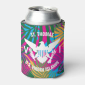 Rafraîchisseur Pour Canette Drapeau des îles Vierges américaines St. Thomas Pa (Can devant)