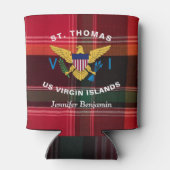 Rafraîchisseur Pour Canette Drapeau des îles Vierges américaines St Thomas USV (Dos)