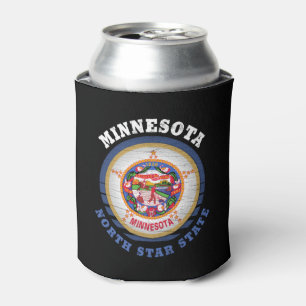 RAFRAÎCHISSEUR  POUR CANETTE DRAPEAU D'ÉTAT DE MINNESOTA NORTH STAR