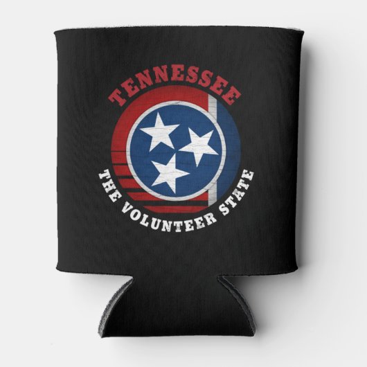 RAFRAÎCHISSEUR POUR CANETTE DRAPEAU D'ÉTAT DE VOLONTAIRE TENNESSEE (Devant)