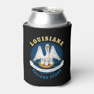 RAFRAÎCHISSEUR POUR CANETTE DRAPEAU D'ÉTAT LOUISIANA PELICAN