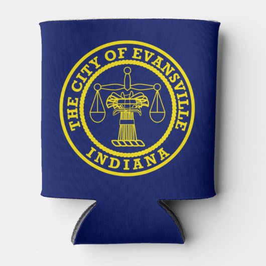 Rafraîchisseur Pour Canette Drapeau d'Evansville, Indiana (Devant)