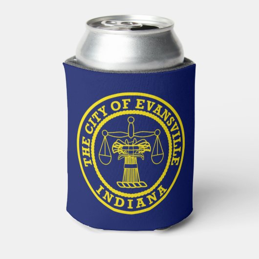 Rafraîchisseur Pour Canette Drapeau d'Evansville, Indiana (Can Dos)