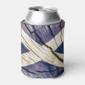 Rafraîchisseur Pour Canette Drapeau écossais - Bois de tronc d'arbre (Can devant)