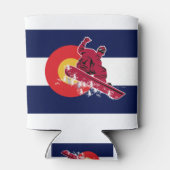 Rafraîchisseur Pour Canette Drapeau et snowboardeur du Colorado (Dos)