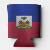 Rafraîchisseur Pour Canette Drapeau haïtien texturé (Dos)