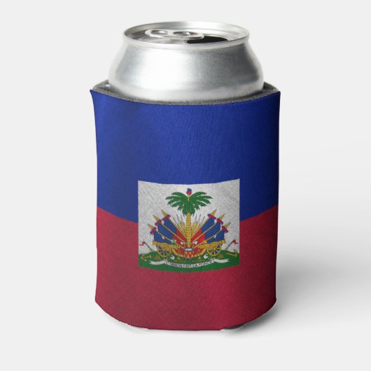 Rafraîchisseur Pour Canette Drapeau haïtien texturé (Can Dos)
