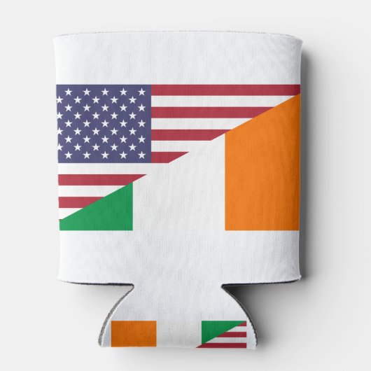 Rafraîchisseur Pour Canette Drapeau irlandais American Pride US Irlande (Dos)