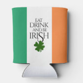 Rafraîchisseur Pour Canette Drapeau irlandais pour boire et être shamrock (Dos)