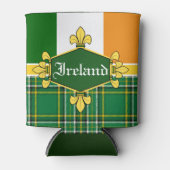 Rafraîchisseur Pour Canette Drapeau national d'Irlande, Tartan, Customiser le (Devant)