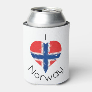 Rafraîchisseur Pour Canette Drapeau norvégien I Heart Norway