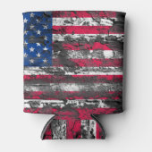 Rafraîchisseur Pour Canette Drapeau rustique américain (Devant)
