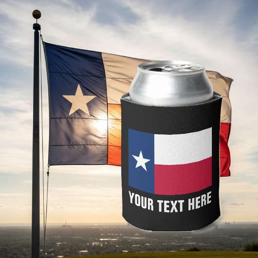Rafraîchisseur Pour Canette Drapeau Texas peut refroidir | Bouteille de bière 