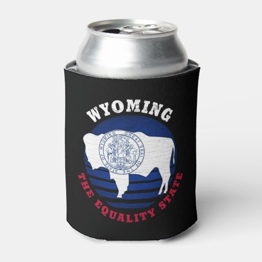 RAFRAÎCHISSEUR POUR CANETTE DRAPEAU WYOMOMING EQUALITY STATE (Can devant)