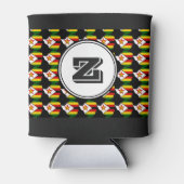 Rafraîchisseur Pour Canette Drapeau ZIMBABWE Monogramme Patriotique (Devant)