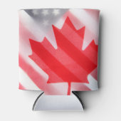 Rafraîchisseur Pour Canette Drapeaux du Canada et des États-Unis (Devant)