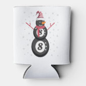 Rafraîchisseur Pour Canette Drôle 8 Ball Pool Snowman Noël Nouvel An Cadeau (Devant)
